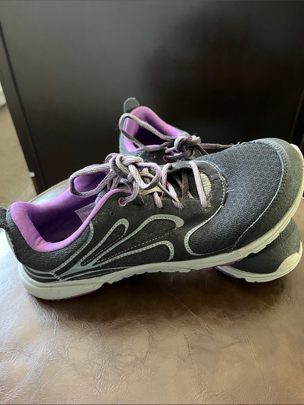 Merrell Barefoot Women's Athletic Sneakers - Charcoal Gray Purple Accents 8.5
